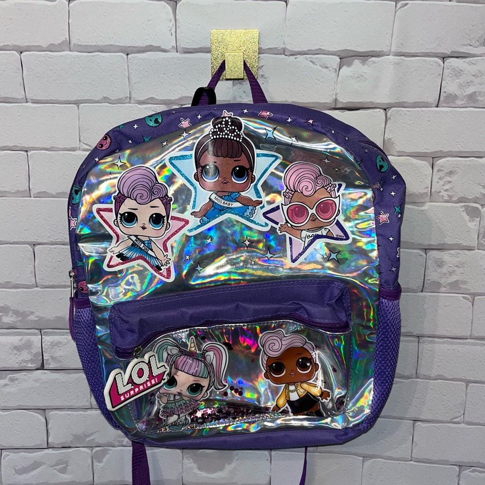 LOL SURPRISE DOLLS GIRLS HOLOGRAPHIC 16" BACKPACK